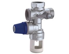 Grupo de seguridad para termo - acumulador. Con vàlvula de interceptatiòn controlable.